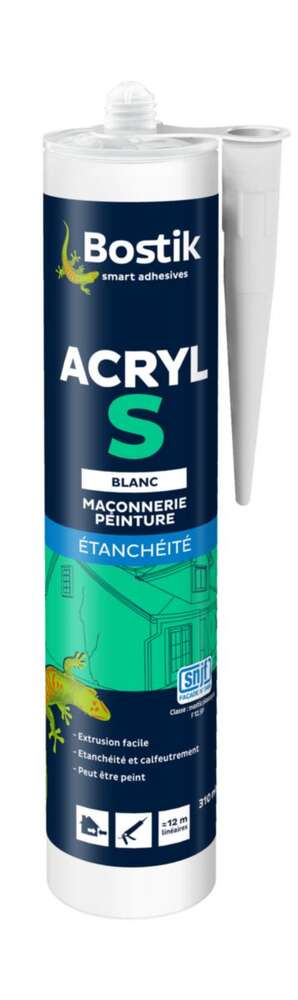 Image du produit MASTIC ACRYL-S- BLANC 310ml