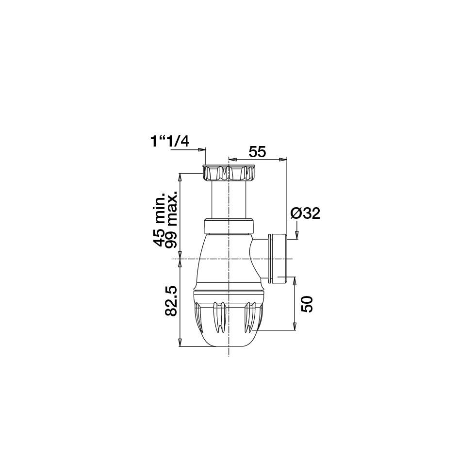 Image du produit SIPHON CONNECTIC LAVABO D.32