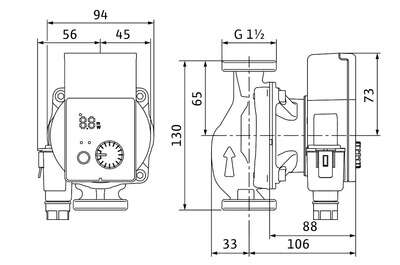 Image du produit CIRCULATEUR YONOS PICO 25/1-8 G1"1/2 130mm