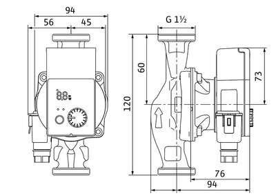 Image du produit CIRCULATEUR YONOS PICO 25/6-F G1"1/2 120mm