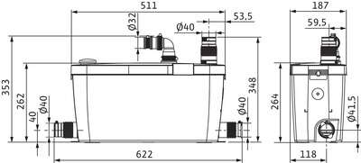 Image du produit POMPE DE RELEVAGE Hidrainlift3-37