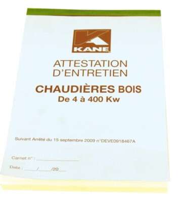 Image du produit ATTESTATION D'ENTRETIEN CHAUDIERES BOIS