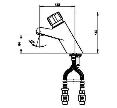 Image du produit Presto 4000s Mitigeur monocommande bouton chromé avec robinet d'arrêt 3l/min