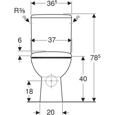 Image du produit Pack WC au sol Renova SH, abat standard