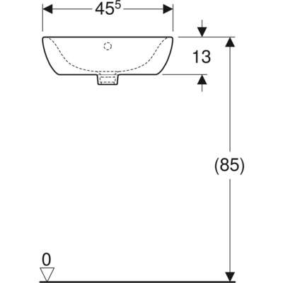 Image du produit LAVE-MAINS ANGLE BASTIA L.45.5cm P.40cm