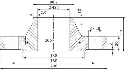 Image du produit CONTRE-BRIDE KIT DN80 PN10