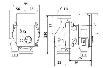 Image du produit CIRCULATEUR YONOS PICO 25/1-4 G1"1/2 130mm