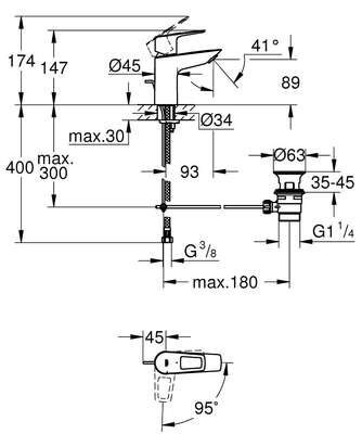 Image du produit MITIGEUR LAVABO TAILLE S BAULOOP CH3