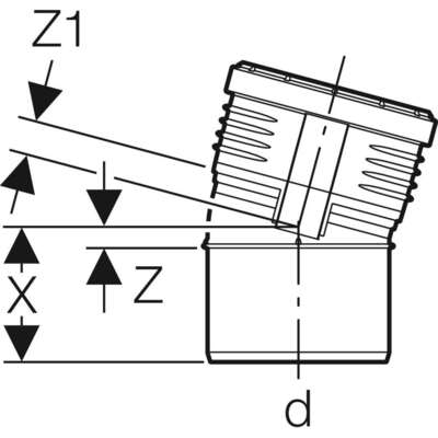 Image du produit Coude Geberit Silent-PP: 15°, d=90mm