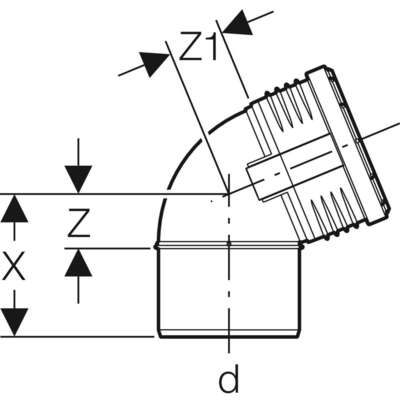 Image du produit Coude Geberit Silent-PP: 67.5°, d=110mm