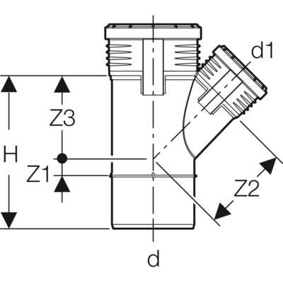 Image du produit Embranchement 45° Geberit Silent-PP: d=40mm, d1=40mm