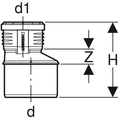 Image du produit Réduction excentrique Geberit Silent-PP: d=90mm, d1=50mm