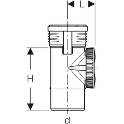 Image du produit Pièce de nettoyage 90° Geberit Silent-PP avec trappe de visi