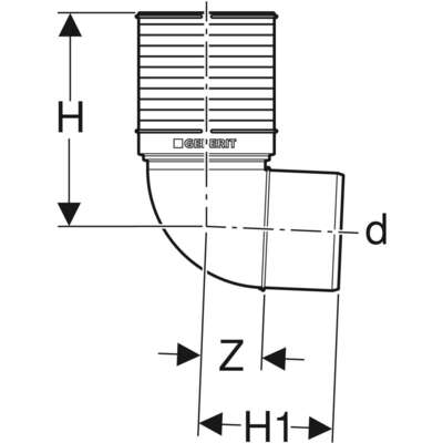 Image du produit Coude de raccordement 87,5° Geberit Silent-PP pour WC: d=110