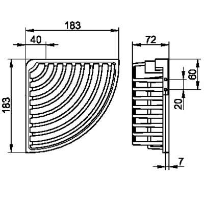 Image du produit PORTE EPONGE ANGLE AMOVIBLE