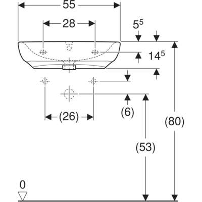 Image du produit LAVABO RENOVA COMFORT 55x55