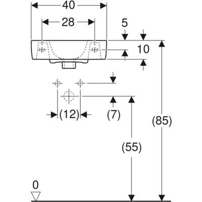 Image du produit LAVE-MAINS RENOVA PLAN COMPACT 40cm BLANC