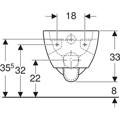 Image du produit CUVETTE SUSPENDUE RENOVA SEMI-CARENE RIMFREE