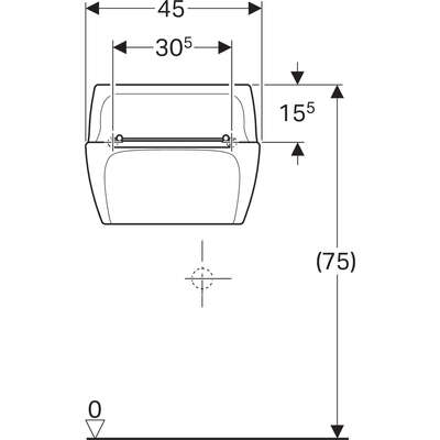 Image du produit Déversoir mural Geberit Publica avec grille mobile: B=45cm, T=33.5cm, Blanc