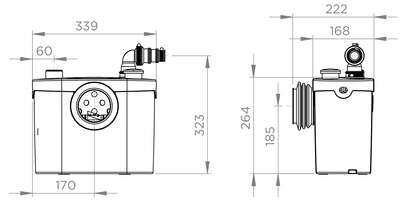 Image du produit SANIBROYEUR PRO UP ST3UPSTD