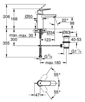 Image du produit MITIGEUR LAVABO EUROSMART COSMO TAILLE M