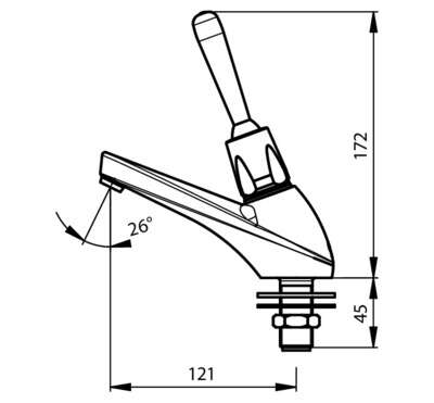 Image du produit Robinet simple sur gorge Presto 705 a manette