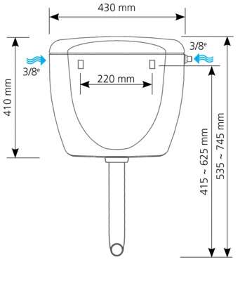 Image du produit RESERVOIR WC RONDO CONFORT 3/6L