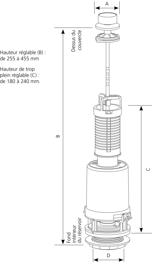 Image du produit MECANISME C42 TIRETTE SIMPLE VOLUME