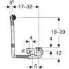 Image du produit Vidage baig Geberit act rotatif d52, L23cm, av kit finition Chromé brill, d=40mm