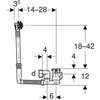 Image du produit Vidage baig Geberit act rotatif d52, L23cm, av kit finition Chromé brill, d=40mm