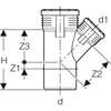 Image du produit Embranchement 45° Geberit Silent-PP: d=40mm, d1=40mm