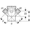 Image du produit Embranchement 45° Geberit Silent-PP à deux départs: d=110mm,