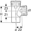 Image du produit Té pied-de-biche 87,5° Geberit Silent-PP: d=90mm, d1=90mm