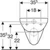 Image du produit Cuvette WC susp. Geberit Dito, Rimfree, Blanc