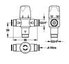 Image du produit Régulateur thermostatique 3/4" avec blocage de température interne, 5-57l/min