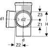 Image du produit Embranchement équerre 87,5° Geberit Silent-PP: d=110mm, d1=1